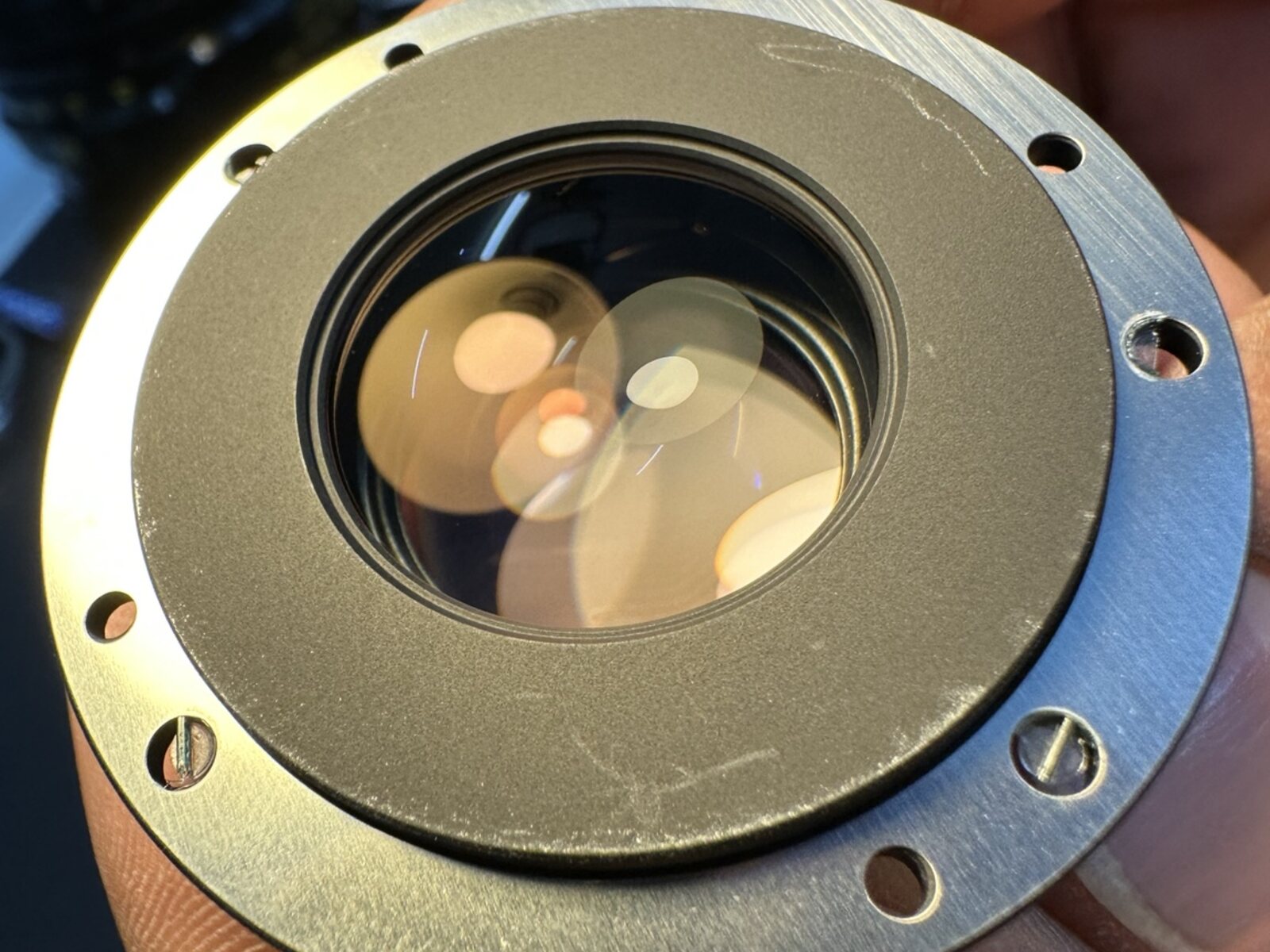 Front optical surface and mount detail