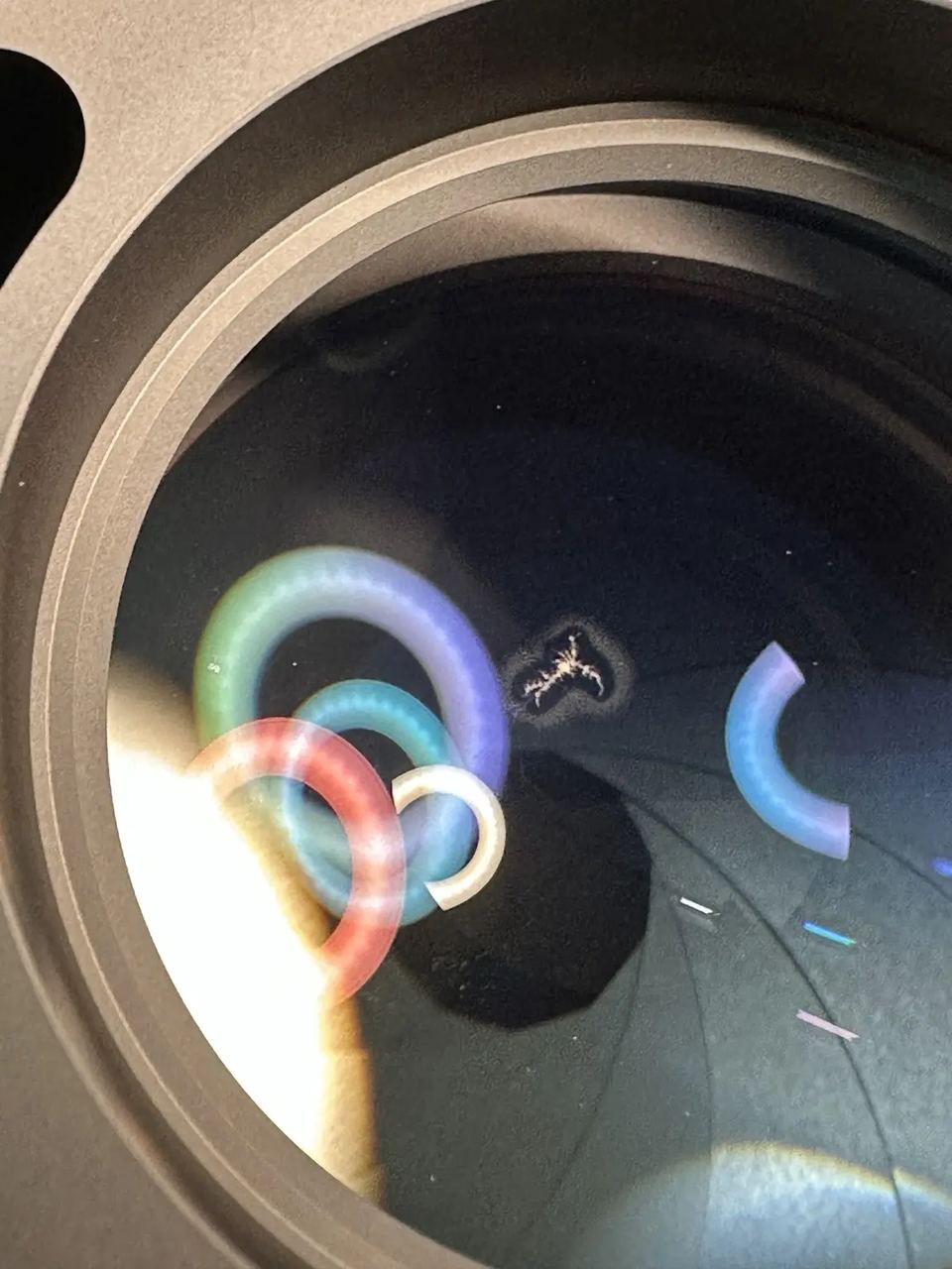 Close inspection of a cinema lens optical surface